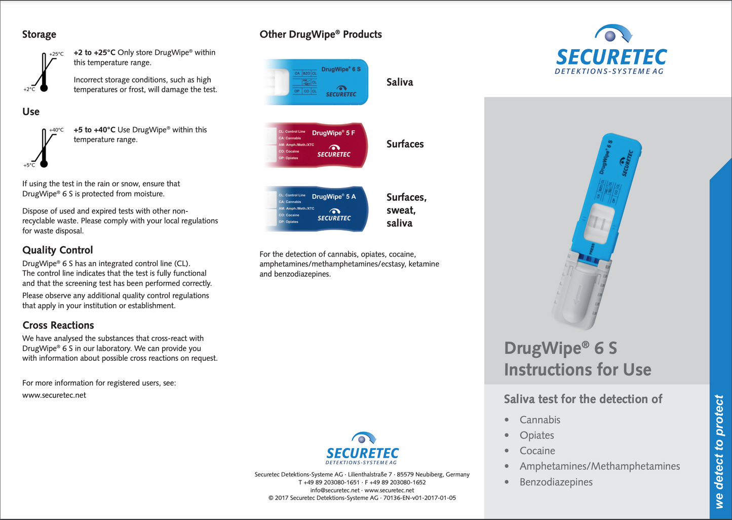 5st Indicatieve Speekseltest – Hoge Nauwkeurigheid (95%+) DrugWipe 5S