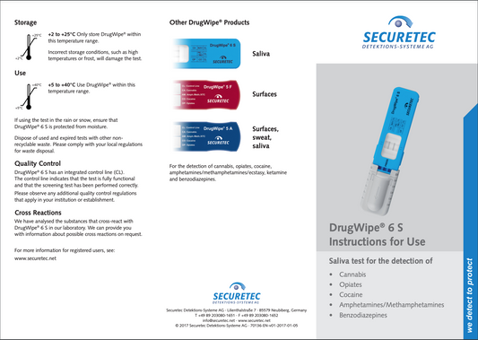 10st Indicatieve Speekseltest – Hoge Nauwkeurigheid (95%+) DrugWipe 5S